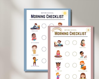 Kids Morning Routine Chart: Visual Checklist (Printable PDF)