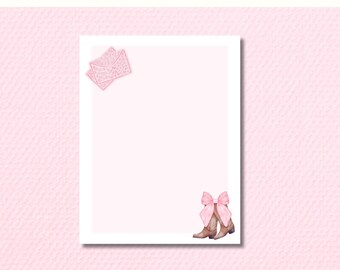Coquette Therapie Notizen Seite | Pinkes Briefpapier (PDF/JPG Download)
