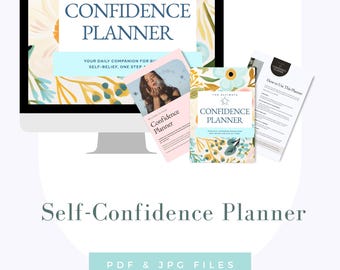 Confidence Planner | Self-Confidence Workbook | Self Growth Journal | Mindset Printable| Self-Discovery| Manifestation Worksheets