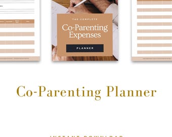 Co-Parenting Expense Planner| Child Custody Planner| Shared Expenses Tracker for Co-Parents & Blended Families| Child Custody Visitation Log