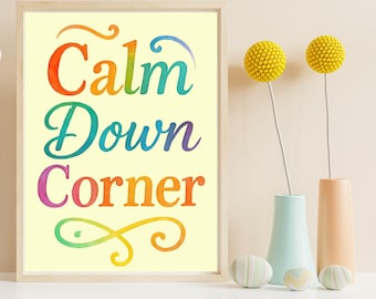 Calm Down Corner Posters: Emotional Regulation Tools (Digital Download)