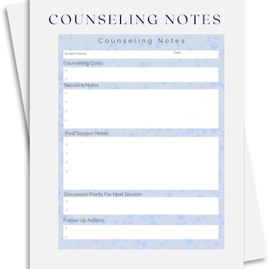 Client Notes|Printable Therapy Session Form|Therapist Note Organizer| Clinical Progress Notes|Editable Counseling Notes|Treatment Notes