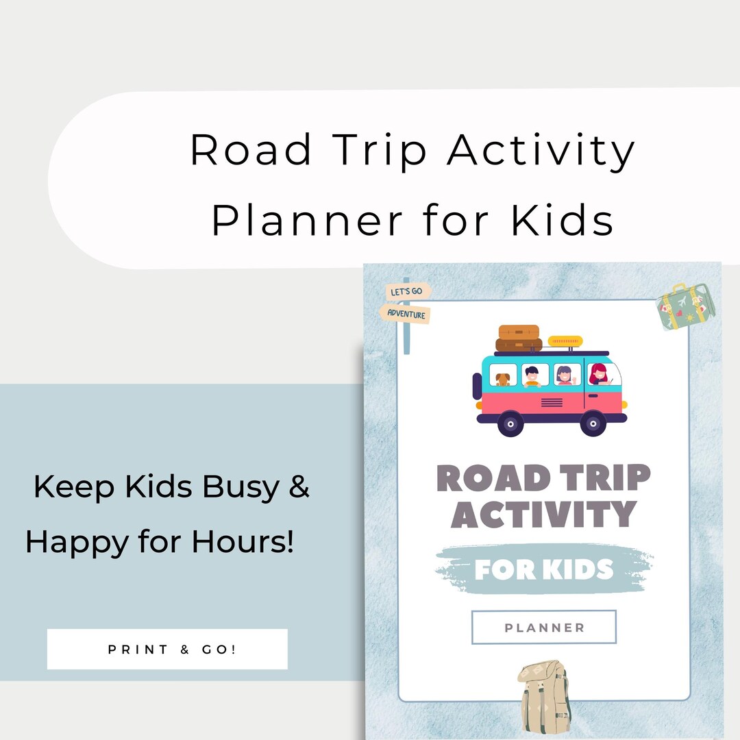Road Trip Activity Book for Kids| Printable Travel Games|journal Pages