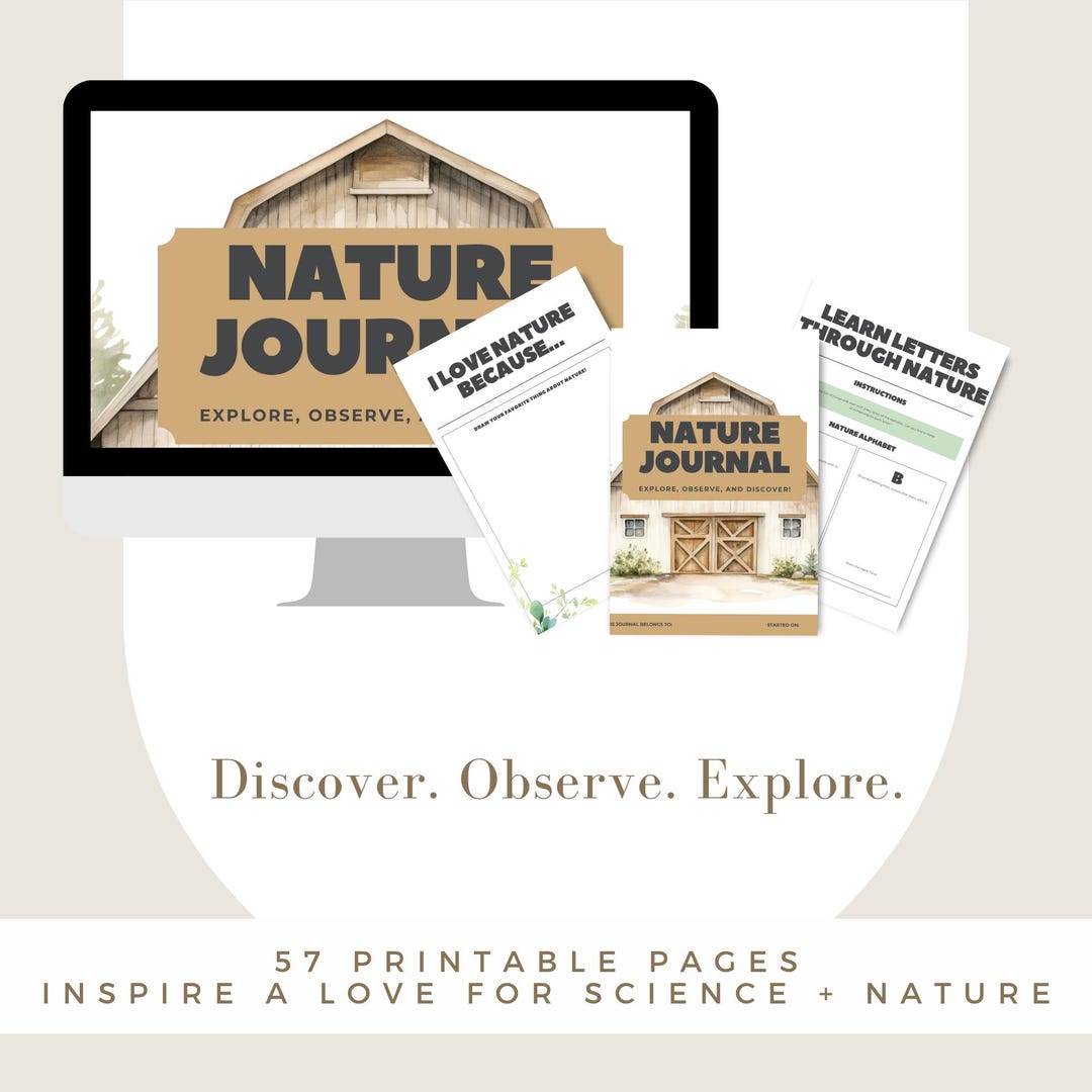 Nature Journal.pdf Nature Journal for Kids | 57-page Outdoor Exploration Workbook ...