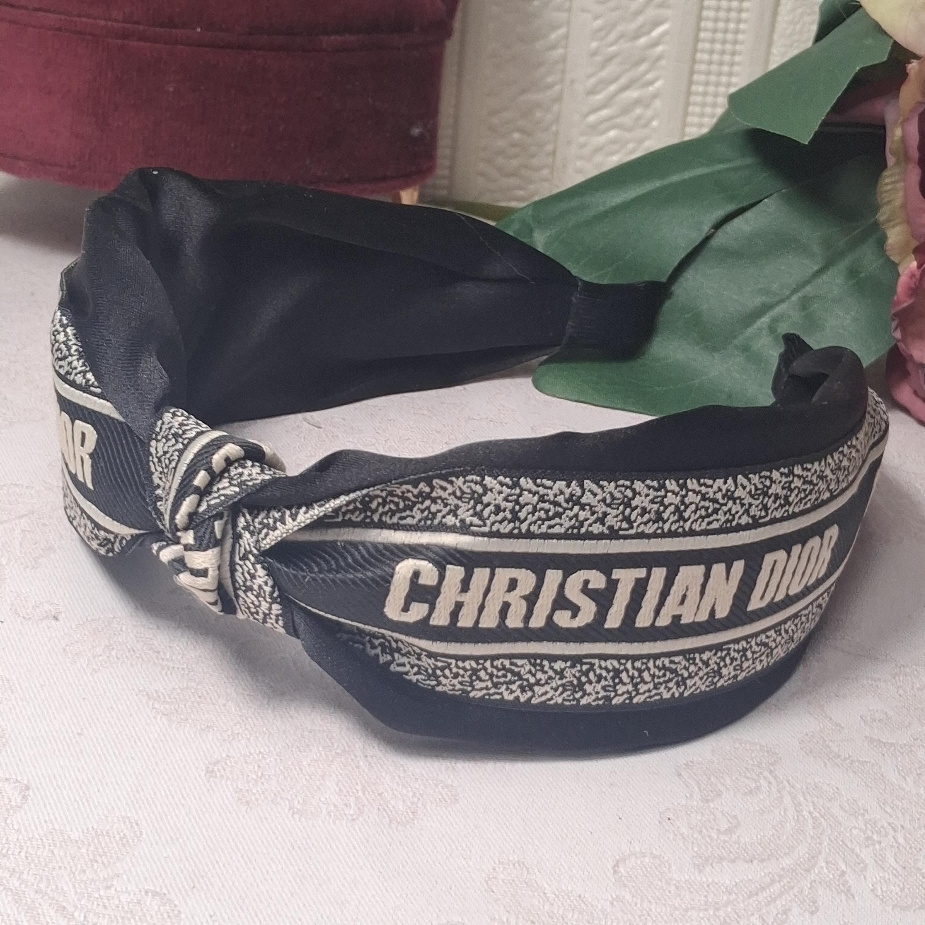 Dior Green and Cream Monogram Twisted Headband Hair Accessories - womens-fashion - Fashion & Accessories | DIOR main image 2