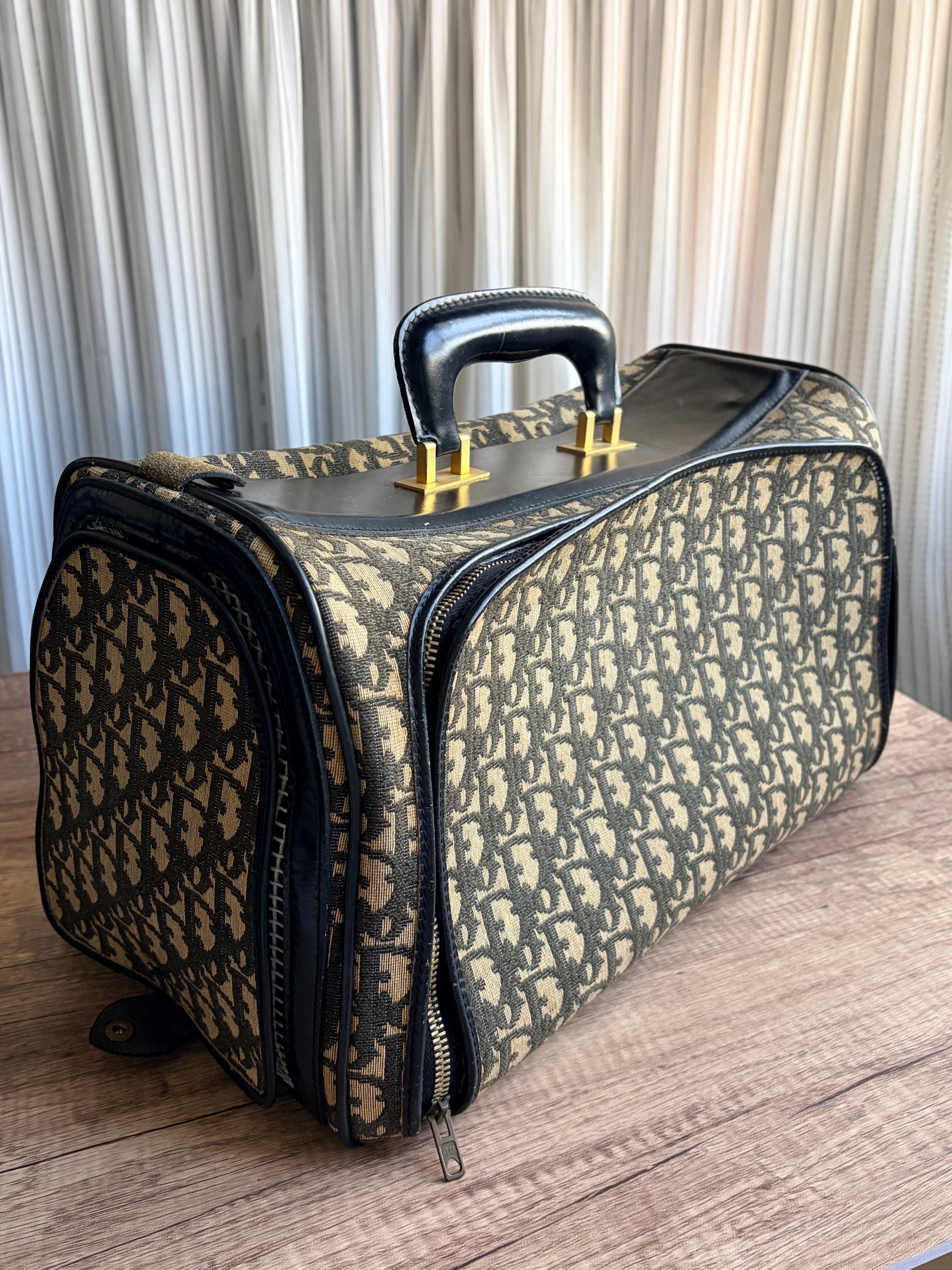 ヴィンテージDIOR Christian Dior BAGAGES Vintage Christian Dior Oblique Pet Carrier Bag - Etsy Canada