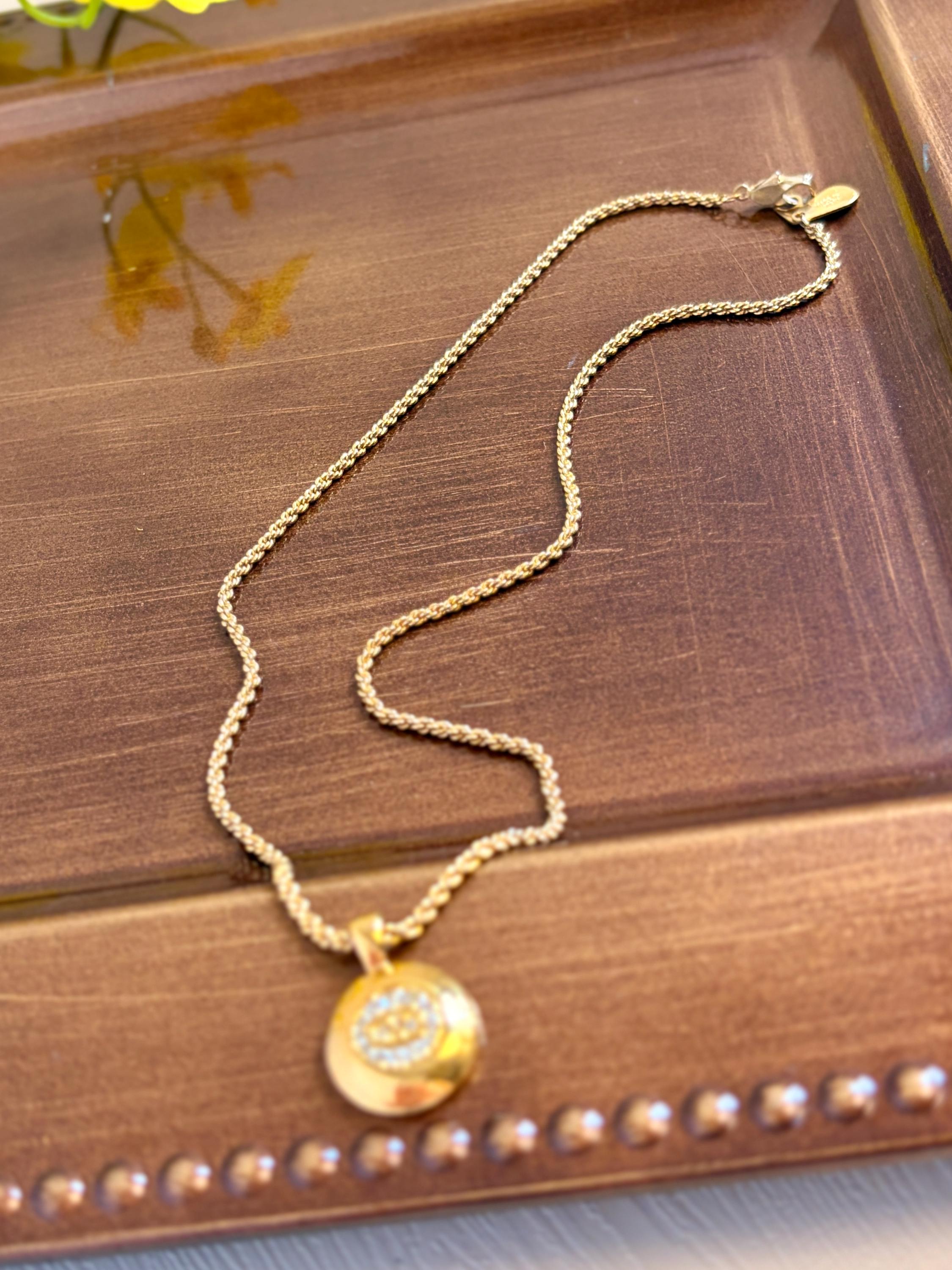 Authentic Vintage Valentino V Logo Rhinestone Necklace - Etsy Israel