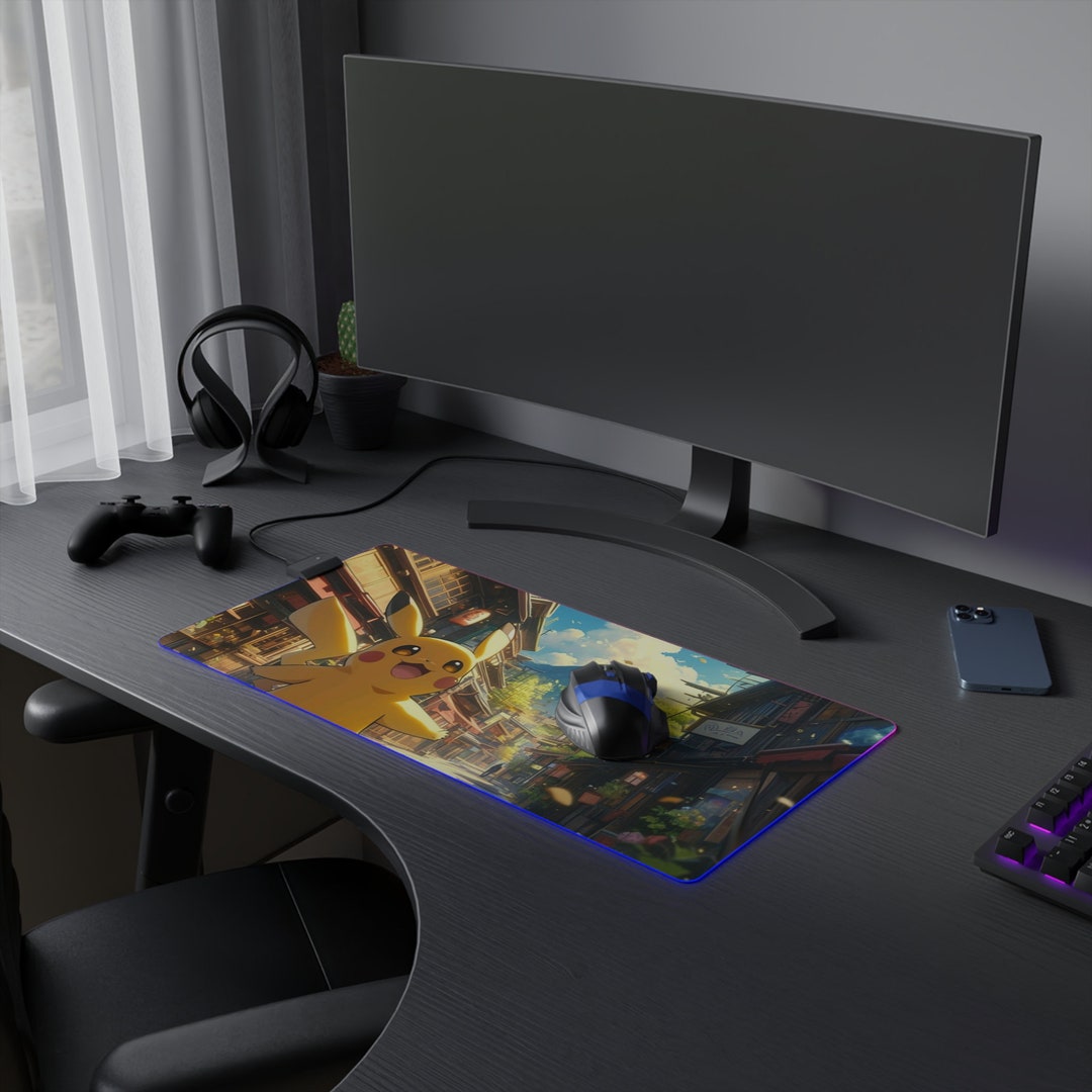 Pokemon Pika Mousepad, Gaming Mousepad, Large Desk Mat, Anime Mouse Pad ...
