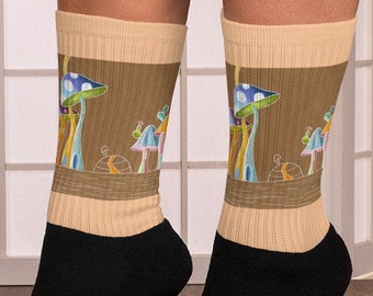 Socks, somewhere, Naïve art print