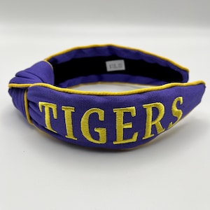 Game Day Headband, Purple and Gold, Geaux Tigers