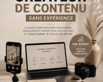 Guía para creadores de contenido | Conviértete en creador de contenido sin experiencia | Libro electrónico sobre redes sociales | Guía de contenido generado por el usuario | Descarga digital