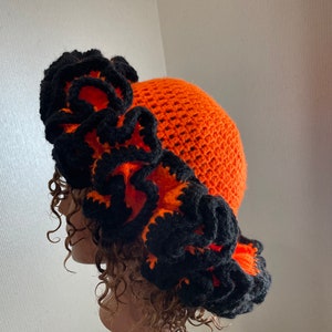 Fall Crochet Ruffle Hat