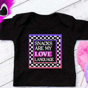 Snacks Are My Love Language -Cute Toddler Shirt - Snack Lover - Trending Kids Shirt- Kids Valentine&#39;s Day Shirt