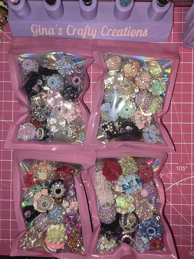 Bolsas de cuentas misteriosas y mezclas de acrílico plano fancy bead mix of 20