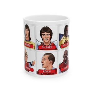 The Greatest Gunners - Arsenal Panini sticker book style mug - Football artwork - AFC Gift for Gooners - FREE USA Delivery