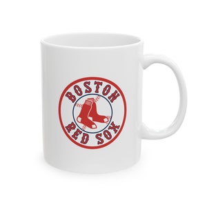 Boston Red Sox White Mug - Major League Gift for Boston Red Sox Supporters - FREE USA Delivery