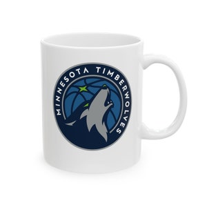Mug blanc Minnesota Timberwolves - Cadeau NBA pour les supporters des Minnesota Timberwolves - Livraison GRATUITE aux États-Unis