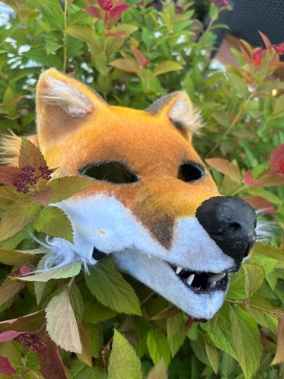 可動式ジョーフォックスマスク - リアルな獣人コスプレマスク - 可動式