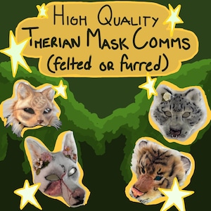 ¡Encargos de máscaras Therian realistas! (¡De fieltro o de piel!) ¡ENVÍE UN MENSAJE ANTES DE COMPRAR!