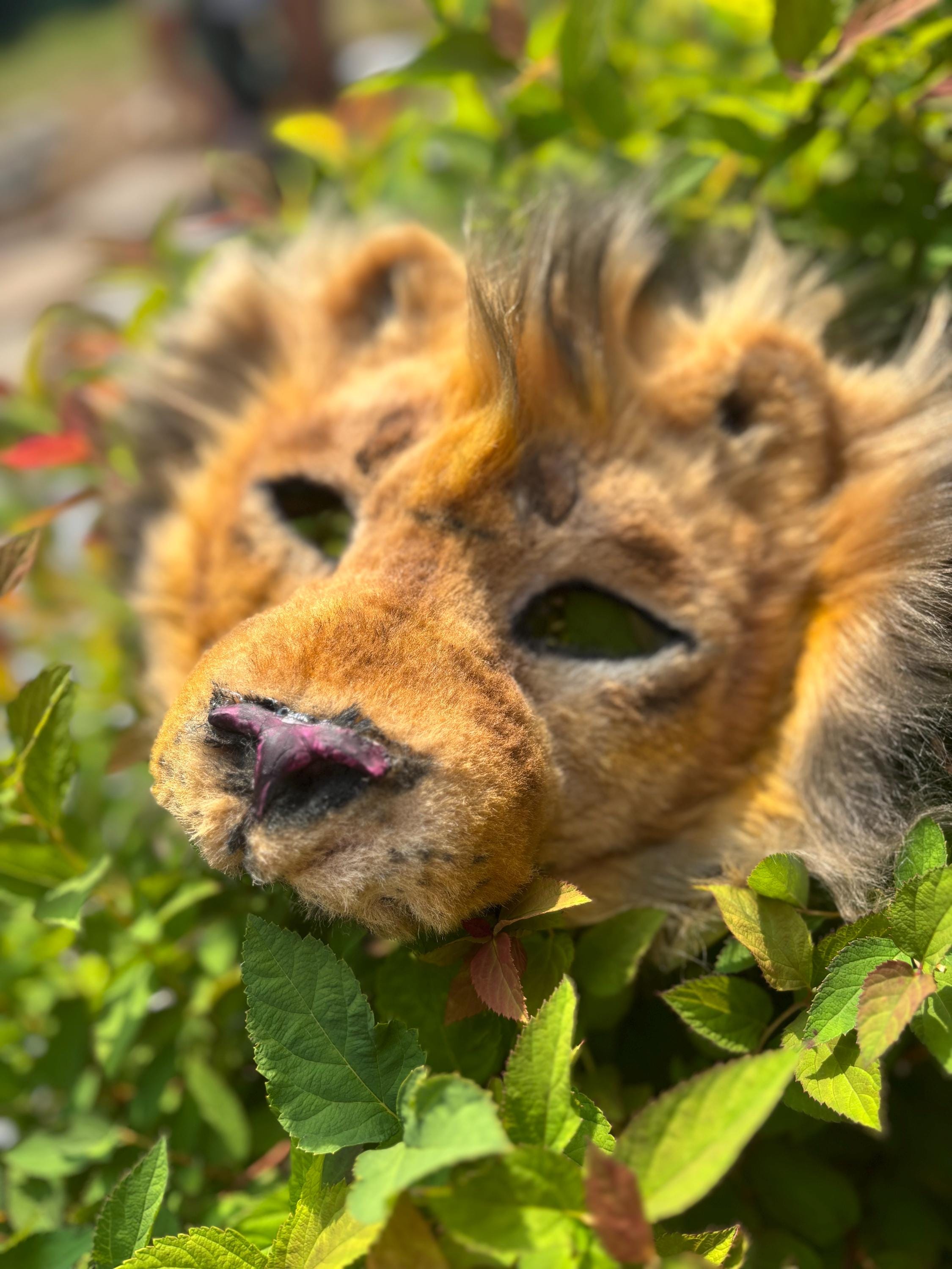 リアルなカスタマイズ可能なライオン獣人ファーマスクのオーダーメイド