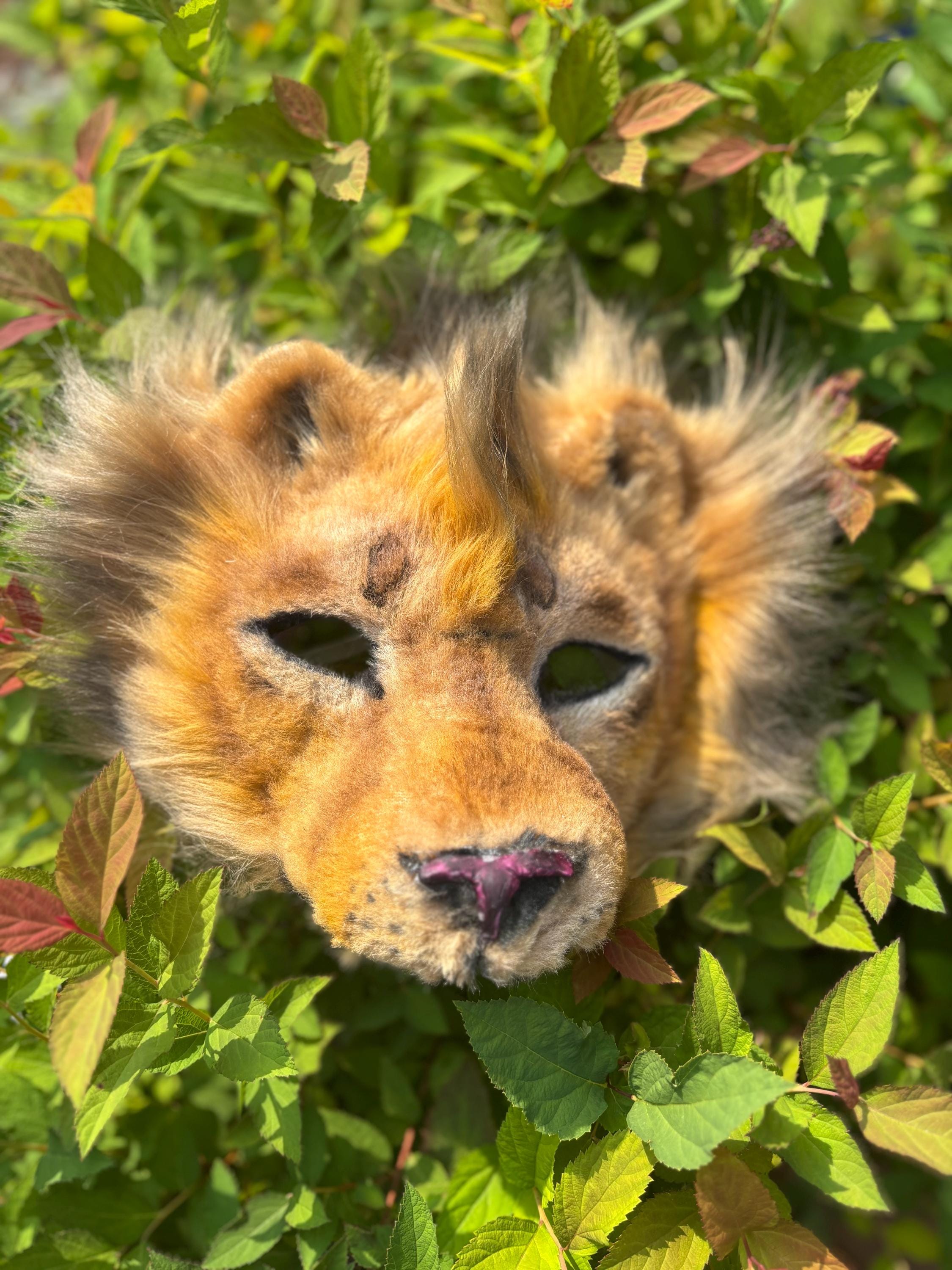 リアルなカスタマイズ可能なライオン獣人ファーマスク - Etsy 日本