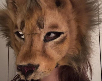 リアルなカスタマイズ可能なライオン獣人ファーマスク - Etsy 日本