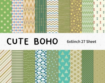 Scrapbook Paper 6x6 Double-Sided Decorative Paper for Scrapbooking, Junk Journaling, and Card Making, Ideal Paper Craft Supplies, 30 Sheets