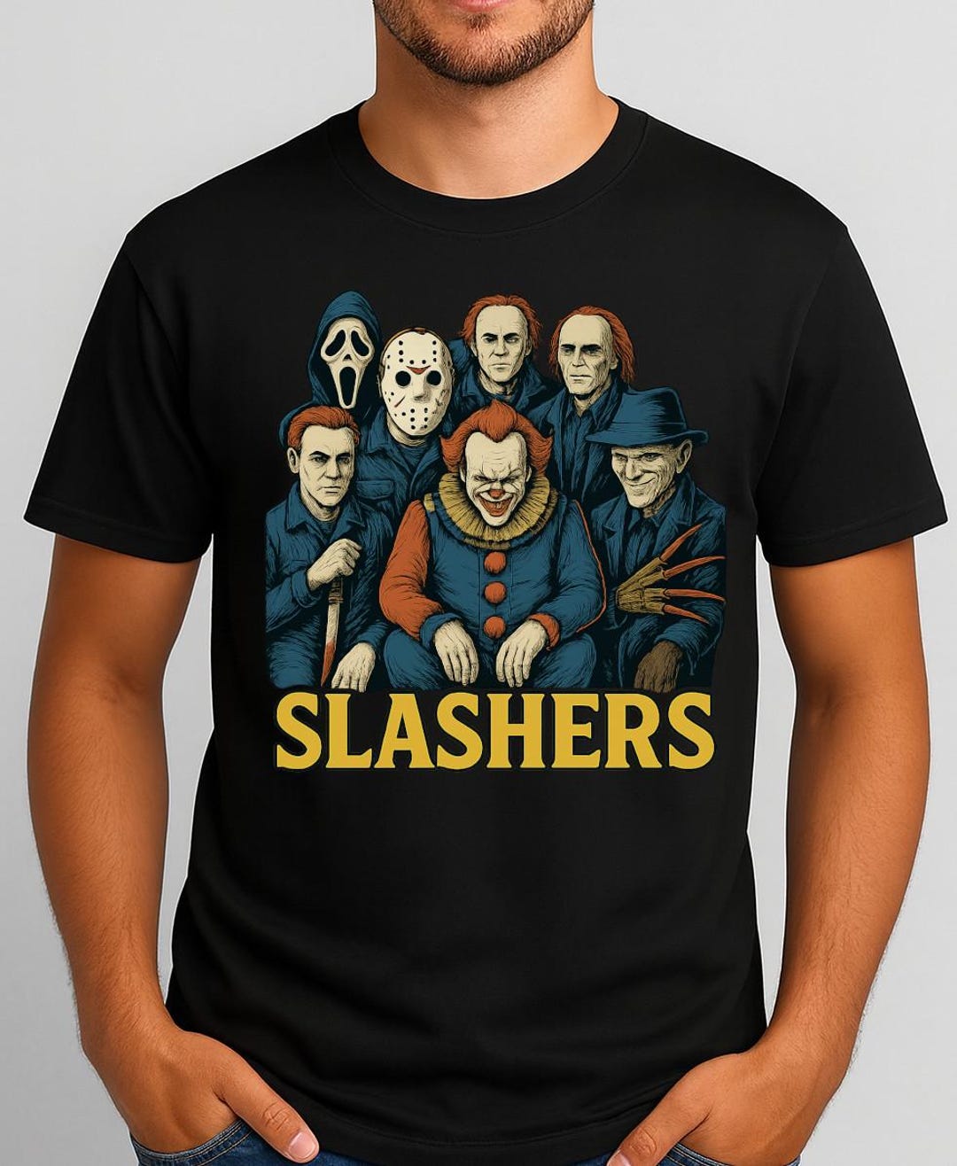 Slashers Horror Villains Shirt – Scary Movie Graphic Tee – Gothic ...