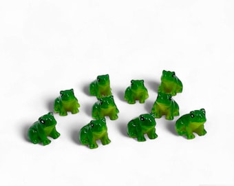 Mini Frog Figurines – Cute Fairy Garden & Plant Buddy Decorations, Tiny Frog Gifts, Tiny Froggies 0Miniature Figurines for Terrariums