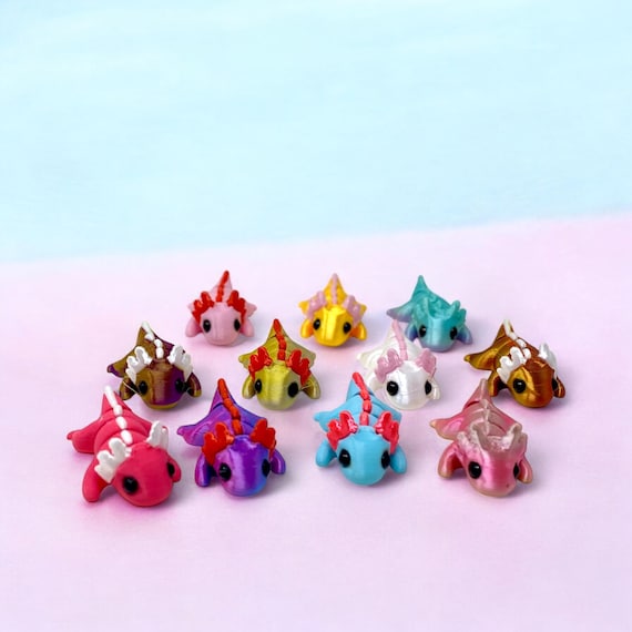 3D-Printed Articulated Axolotl Fidget Toy