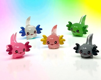Mini Axolotl Figurines– Mini Plant Buddy Gifts, Personalized Color options, Fairy Garden Decor Unique Gift For Kids, Cute Craft Supplies
