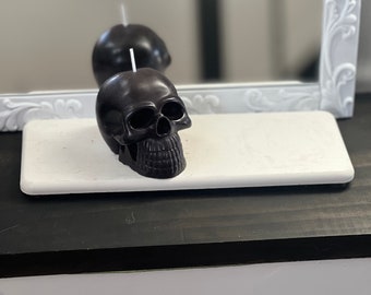 Black Skull Candle