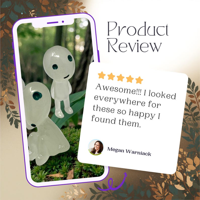 This mini Kodama plant buddy adds personality and soft fantasy charm to any potted plant or indoor garden. Inspired by Japanese nature spirits, its simple ghost-like design blends beautifully with greenery without overpowering your decor. Perfect for plant shelves, fairy gardens, or workspace accents, it makes a thoughtful gift for nature lovers, folklore fans, and houseplant collectors alike.