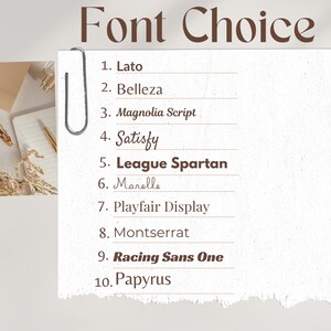 A font choice chart displays the ten engraving fonts available for personalization, including Lato, Belleza, Magnolia Script, Satisfy, Playfair Display and Montserrat. This personalized egg collection basket is a handmade farmhouse egg gathering basket, a solid pine wood egg and produce basket with breathable metal mesh sides, a smooth sanded dowel carry handle, and a laser engraved front panel, about 12 inches long, 7.5 inches wide and 10 inches tall. A custom chicken egg basket, engraved...
