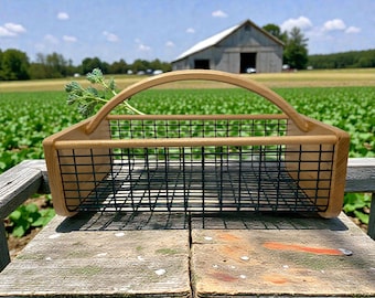 Personalized Garden Basket Gift – Custom Harvest Hod with Name, Unique Gift for Gardener, Mother’s Day Garden Basket