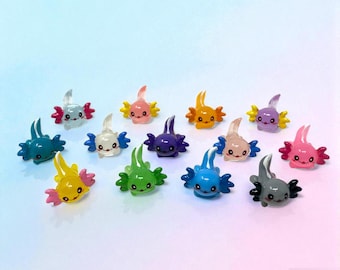 Mini Axolotl Figurines– Mini Plant Buddy Gifts, Personalized Color options, Fairy Garden Decor Unique Gift For Kids, Cute Mini Things