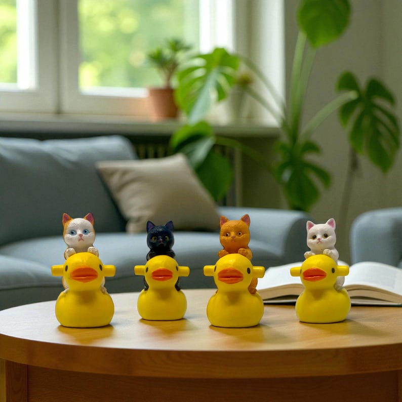 This cat riding duck figurine is the ultimate quirky gift for holidays, birthdays, and everyday surprises. Its tiny handmade design makes it perfect for stocking stuffers, funny gifts, and miniature collections. Cat lovers appreciate its cute character, while humor-seekers love its ridiculous charm. A guaranteed smile-maker wherever it’s displayed.