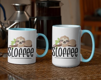 Sloffee Sloth Mug. Sloth Gift. Funny Sloth Mug. Sloth Coffee Mug. Sloth Lover Gift. Sloth Cup. Stocking Stuffer. Sloth Gifts For Her