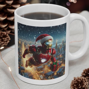Iron Man Coffee Mugs, Coffee Mug, Movie Coffee Mugs, holiday gift, coffee cup, ceramic mug, coffee gift, movie Gift Idea, Christmas gift image 1