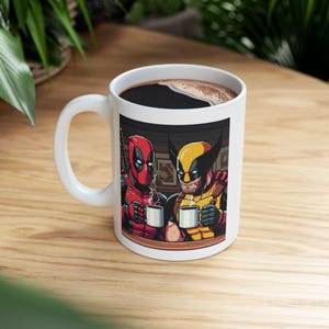 Deadpool and Wolverine Coffee Mugs, Coffee Mug, Movie Coffee Mugs, Unique coffee mugs, coffee cup, ceramic mug, coffee gift, movie Gift Idea image 5