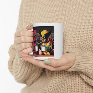 Deadpool and Wolverine Coffee Mugs, Coffee Mug, Movie Coffee Mugs, Unique coffee mugs, coffee cup, ceramic mug, coffee gift, movie Gift Idea image 6