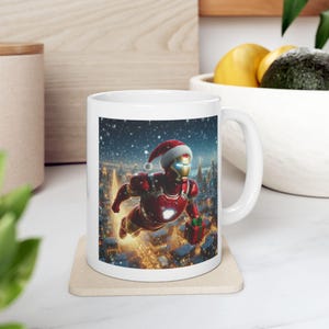 Iron Man Coffee Mugs, Coffee Mug, Movie Coffee Mugs, holiday gift, coffee cup, ceramic mug, coffee gift, movie Gift Idea, Christmas gift image 2