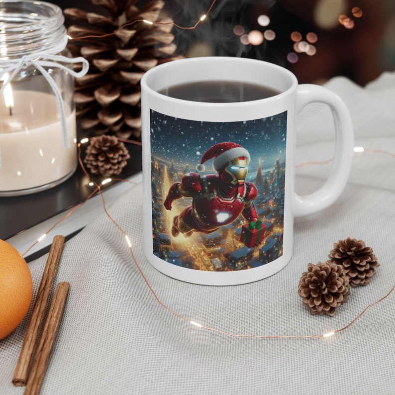 Iron Man Coffee Mugs, Coffee Mug, Movie Coffee Mugs, holiday gift, coffee cup, ceramic mug, coffee gift, movie Gift Idea, Christmas gift image 1