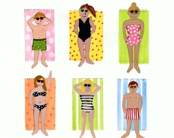 Sunbathers Art Print