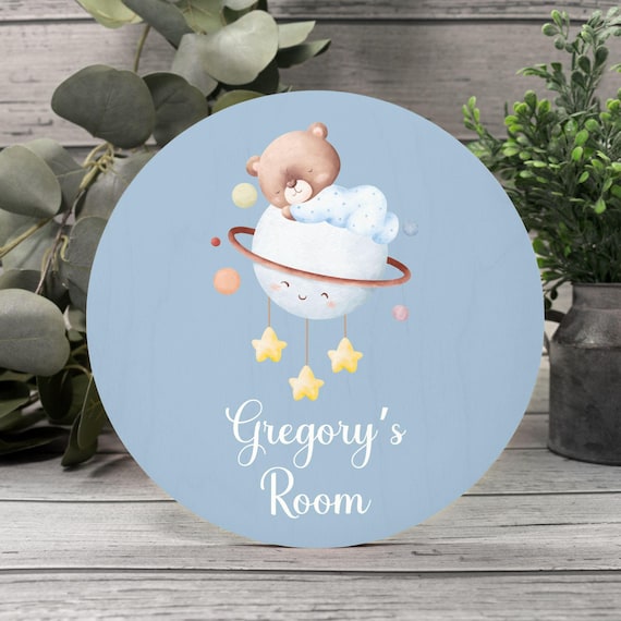 Custom Name Wood Sign 8" (Round) -012