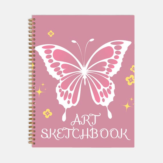 Butterfly Art Sketchbook - Softcover Spiral 8.5 x 11 -01