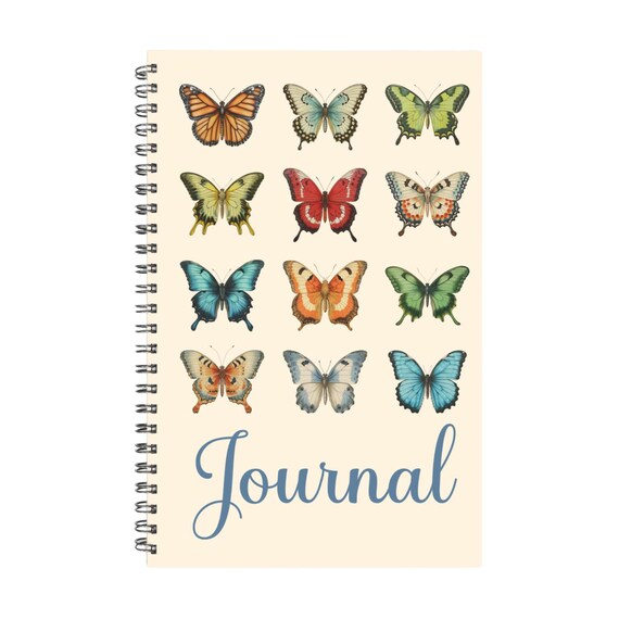 Butterfly Journal - Softcover Spiral 5.5 x 8.5 -024