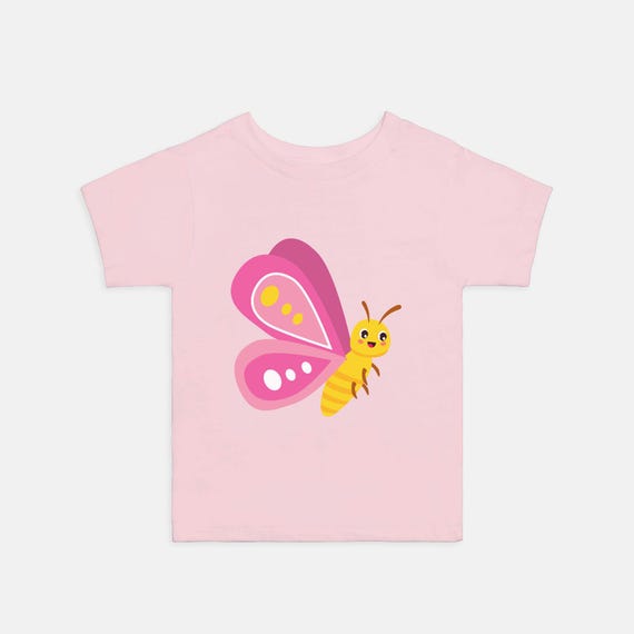 Butterfly Pink Toddler Tee -09