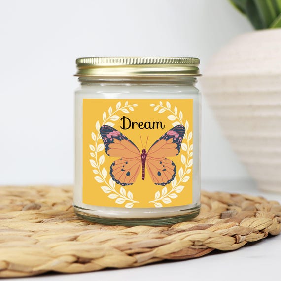Dream Butterfly Candle Clear Jar 9oz -04