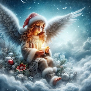 Christmas Angels Clip Art 10 PNG Files 1024 X1024 01 - Etsy
